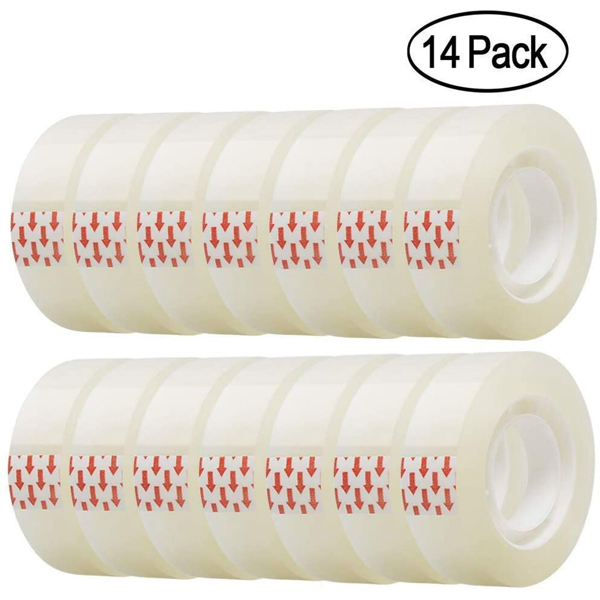 4 Pcs Transparent Tape Clear Tape 3/4 x1200"Tape Refill Roll for Office School 